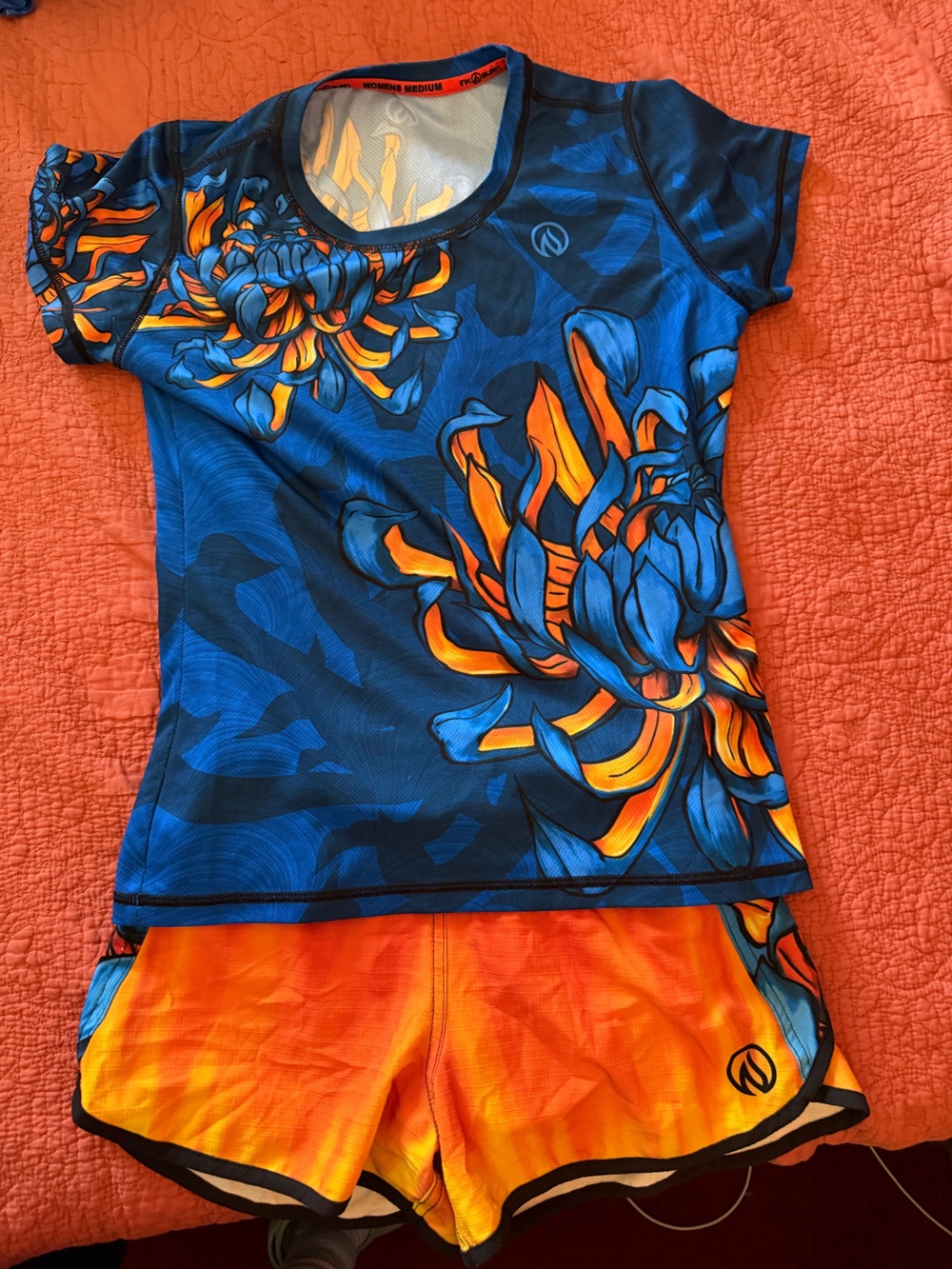 Inknburn Performance Top & Shorts Set - Blue & Orange